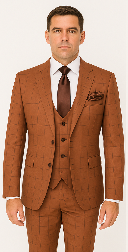 Rossi Man MAX RM1786 Slim Fit 3-Piece Suit ?? A Modern and Elegant Suit for Men