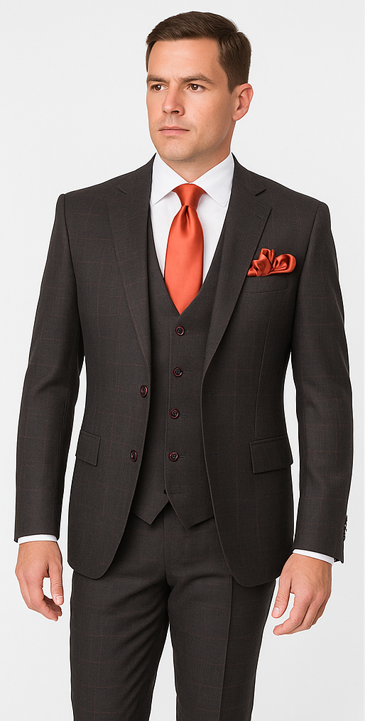 Rossi Man MAX RM1787 Slim Fit 3-Piece Suit ?? Stylish and Elegant Men??s Formalwear