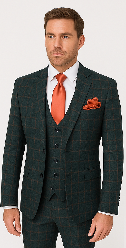 Rossi Man MAX RM1788 Slim Fit 3-Piece Suit ?? Stylish Formalwear for Men