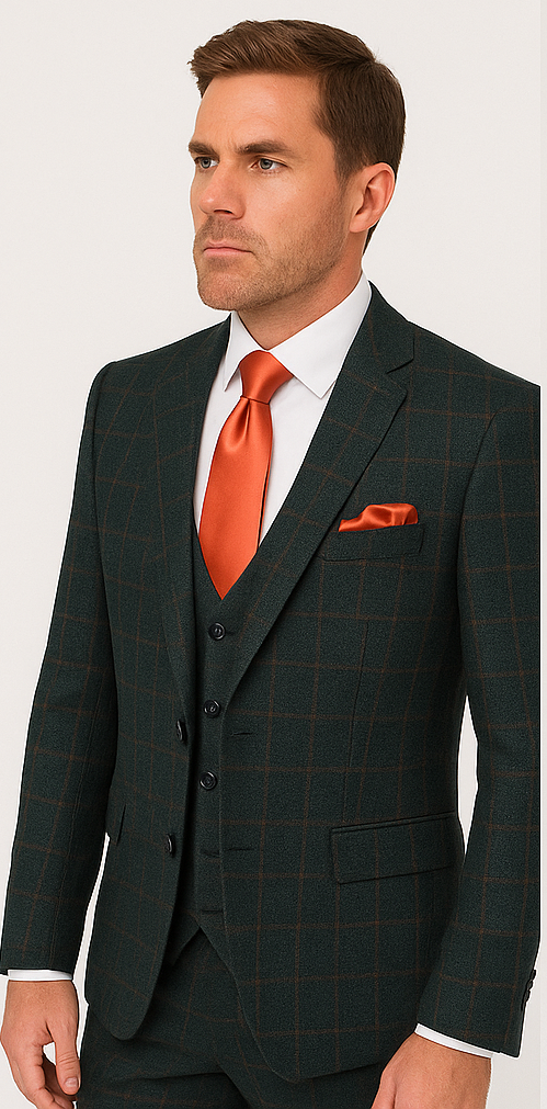 Rossi Man MAX RM1788 Slim Fit 3-Piece Suit ?? Stylish Formalwear for Men