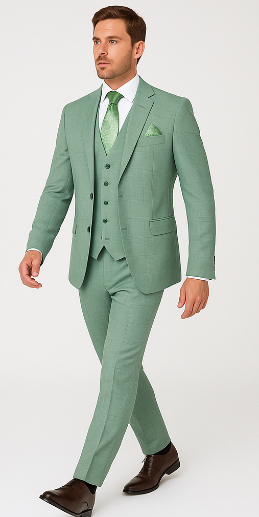 Rossi Man MAX RM1821 Slim Fit 3-Piece Suit ?? Contemporary Men??s Formalwear
