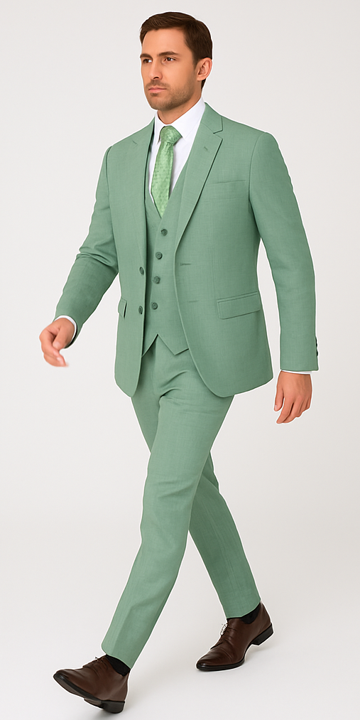 Rossi Man MAX RM1821 Slim Fit 3-Piece Suit ?? Contemporary Men??s Formalwear