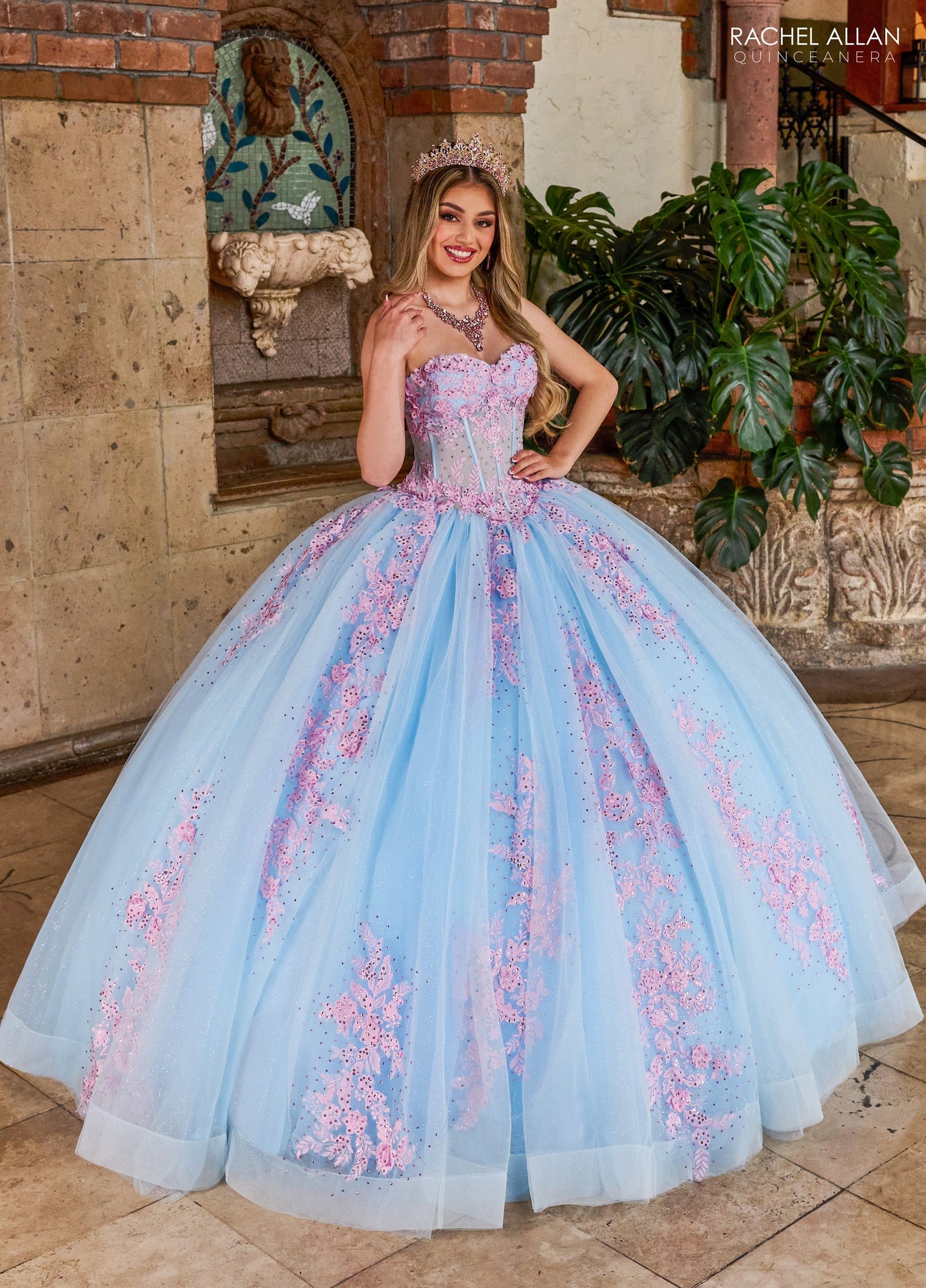 Rachel Allan RQ1140 Strapless Corset Quinceanera Dress