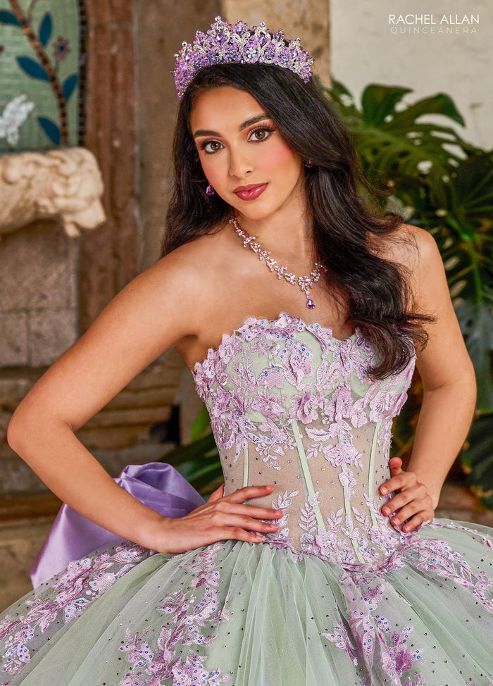 Rachel Allan RQ1140 Strapless Corset Quinceanera Dress