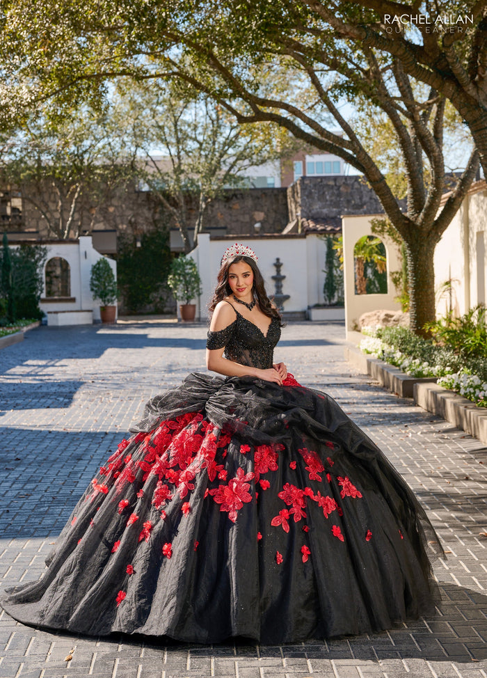 Rachel Allan RQ1144 Cold Shoulder Quinceanera Dress