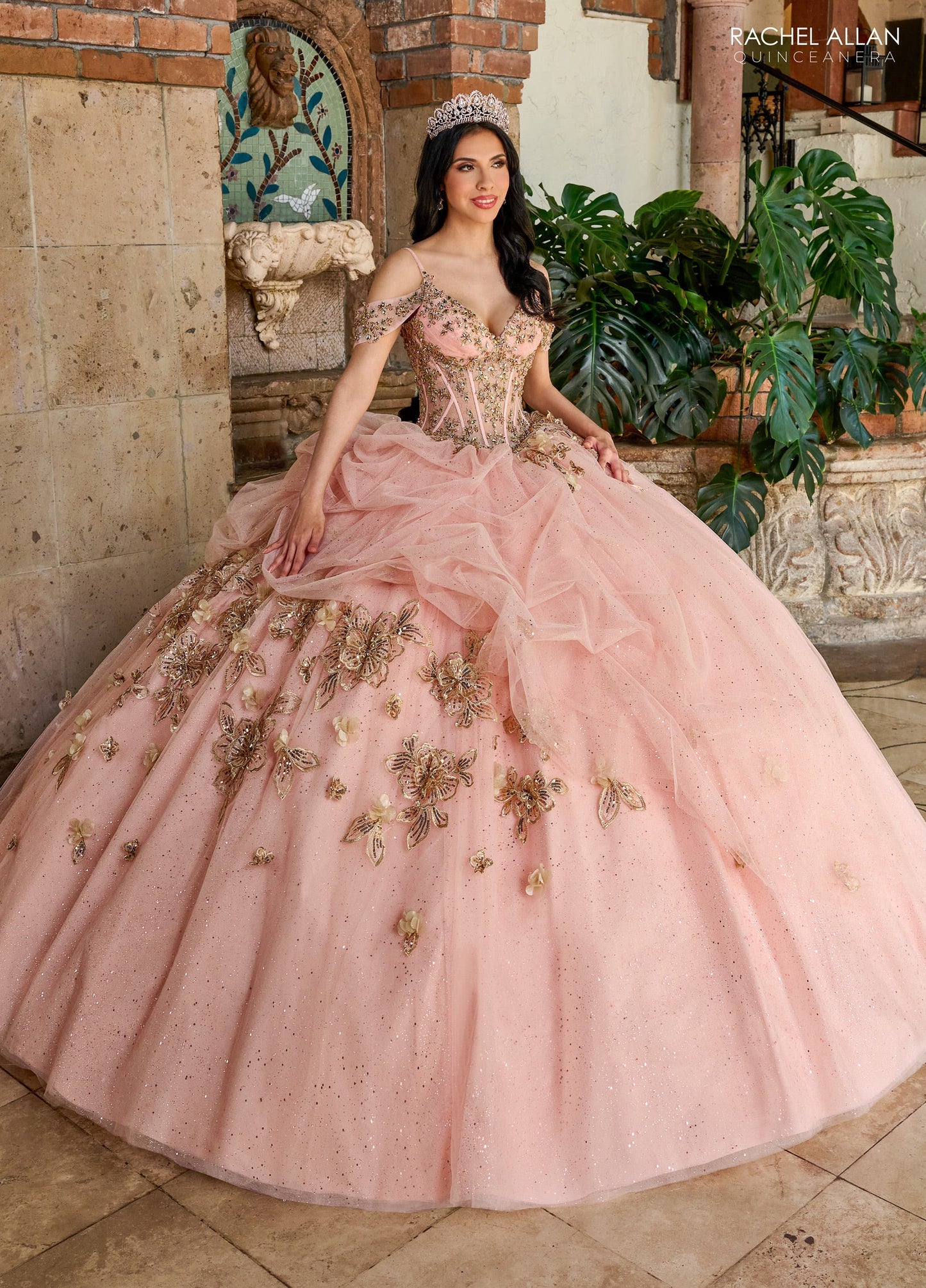 Rachel Allan RQ1144 Cold Shoulder Quinceanera Dress