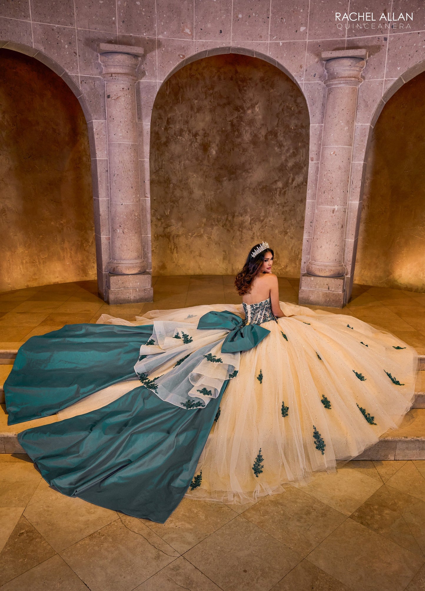 Rachel Allan RQ1152 Strapless Bow Quinceanera Dress