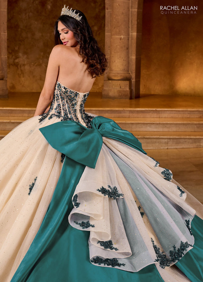 Rachel Allan RQ1152 Strapless Bow Quinceanera Dress