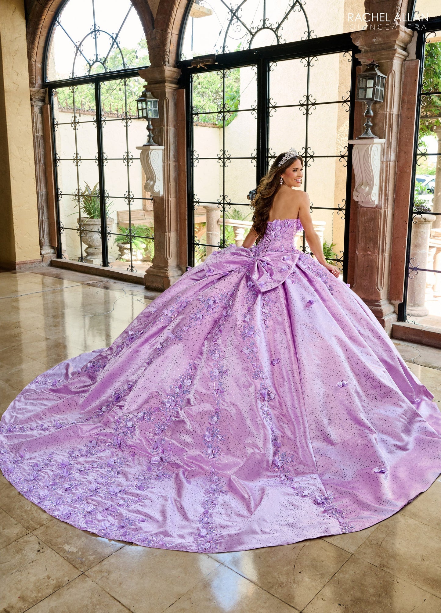 Rachel Allan RQ1157 3D Floral Sweetheart Quinceanera Dress