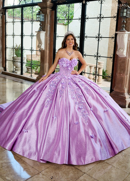 Rachel Allan RQ1157 3D Floral Sweetheart Quinceanera Dress