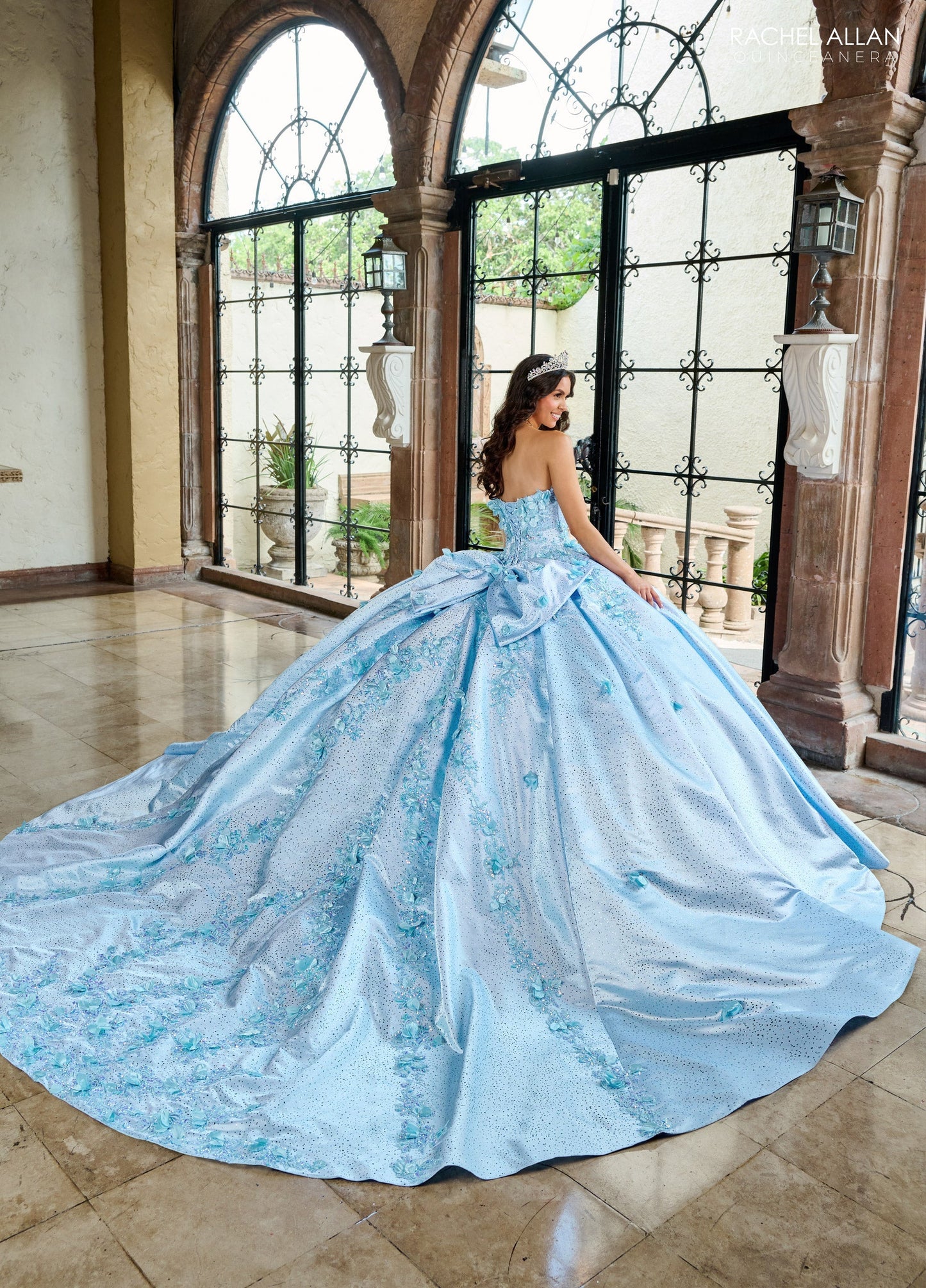 Rachel Allan RQ1157 3D Floral Sweetheart Quinceanera Dress