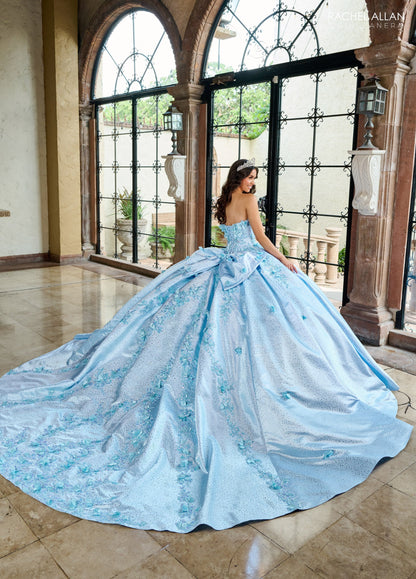 Rachel Allan RQ1157 3D Floral Sweetheart Quinceanera Dress