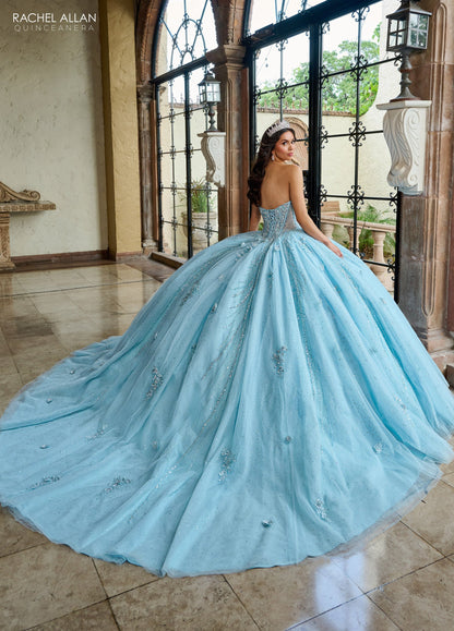 Rachel Allan RQ1162 Strapless Cape Quinceanera Dress