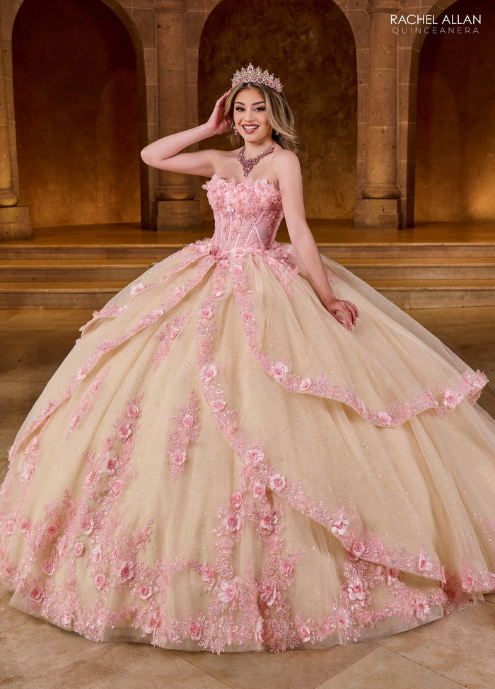 Rachel Allan RQ2196 Strapless Corset Quinceanera Dress