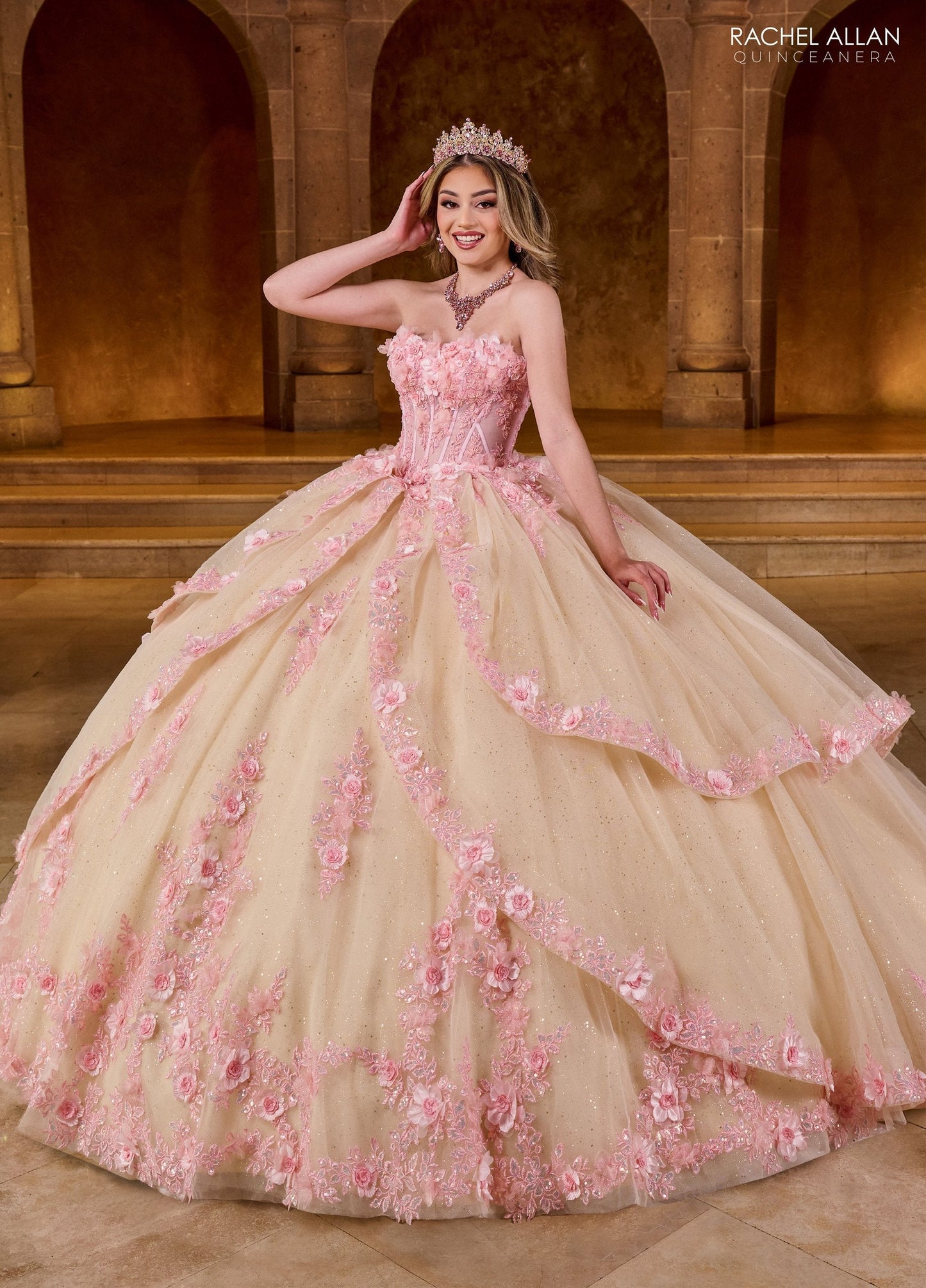 Rachel Allan RQ2196 Strapless Corset Quinceanera Dress