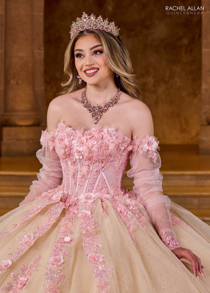 Rachel Allan RQ2196 Strapless Corset Quinceanera Dress