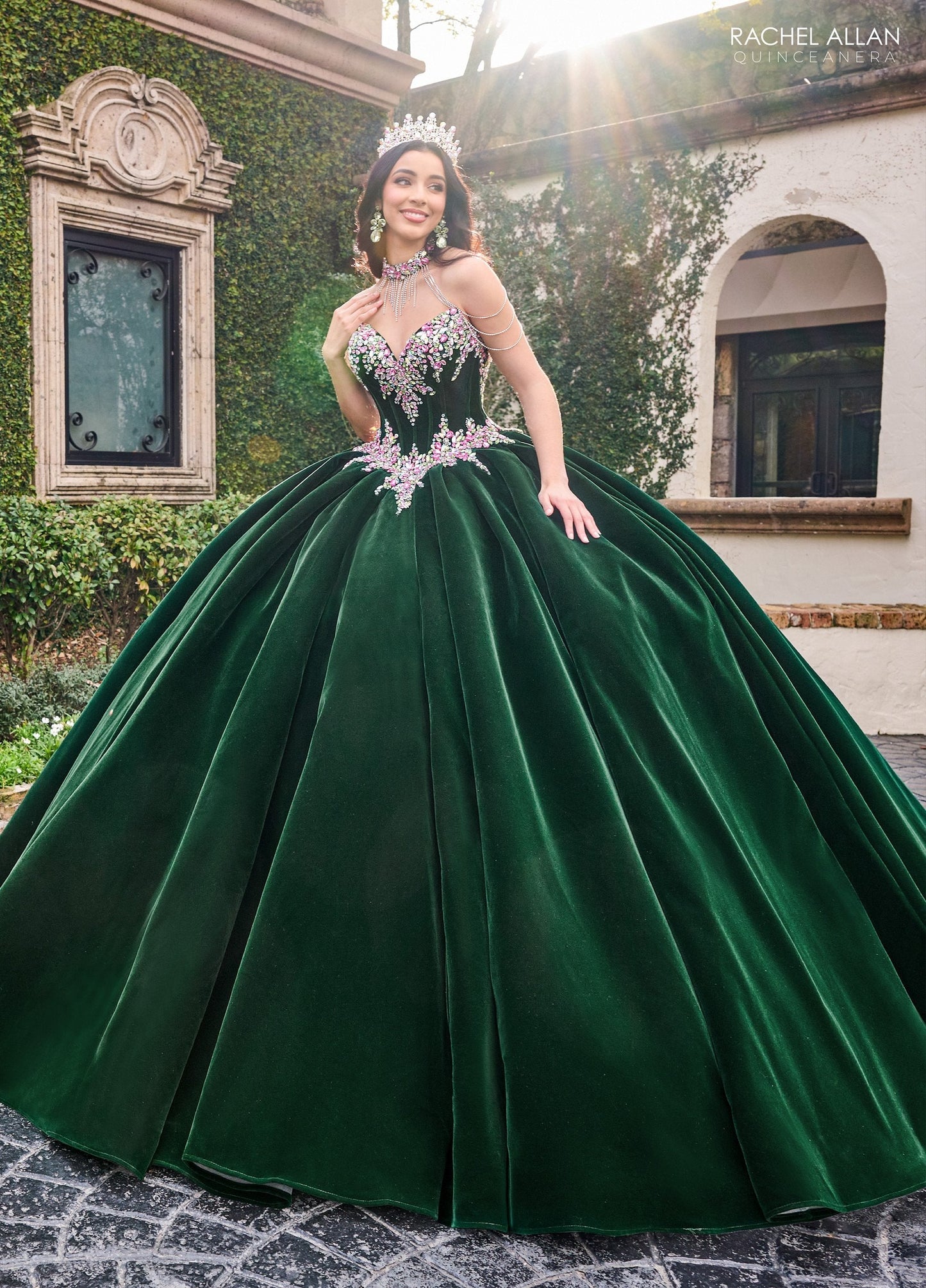 Rachel Allan RQ2198 Velvet Strapless Quinceanera Dress