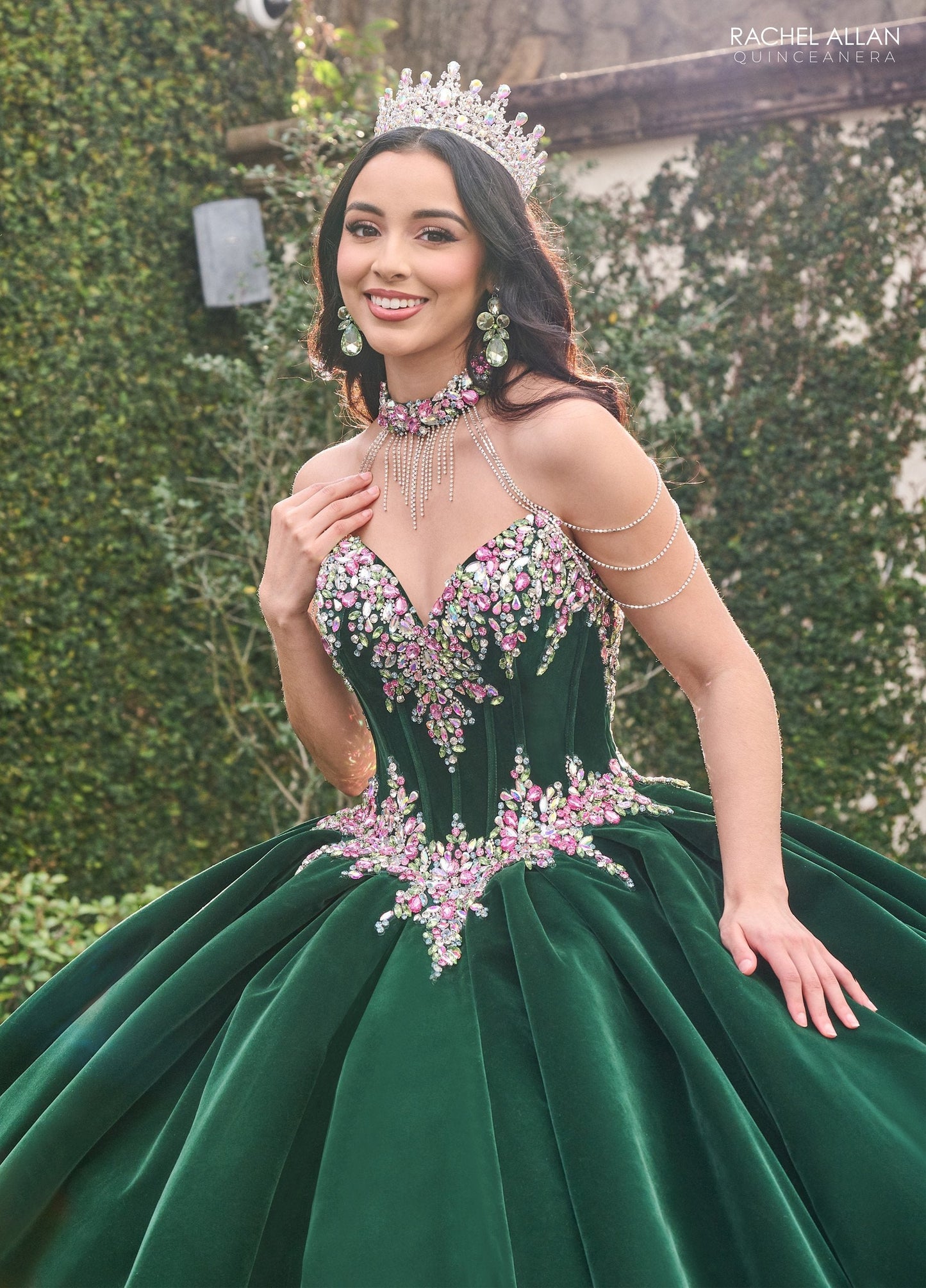 Rachel Allan RQ2198 Velvet Strapless Quinceanera Dress
