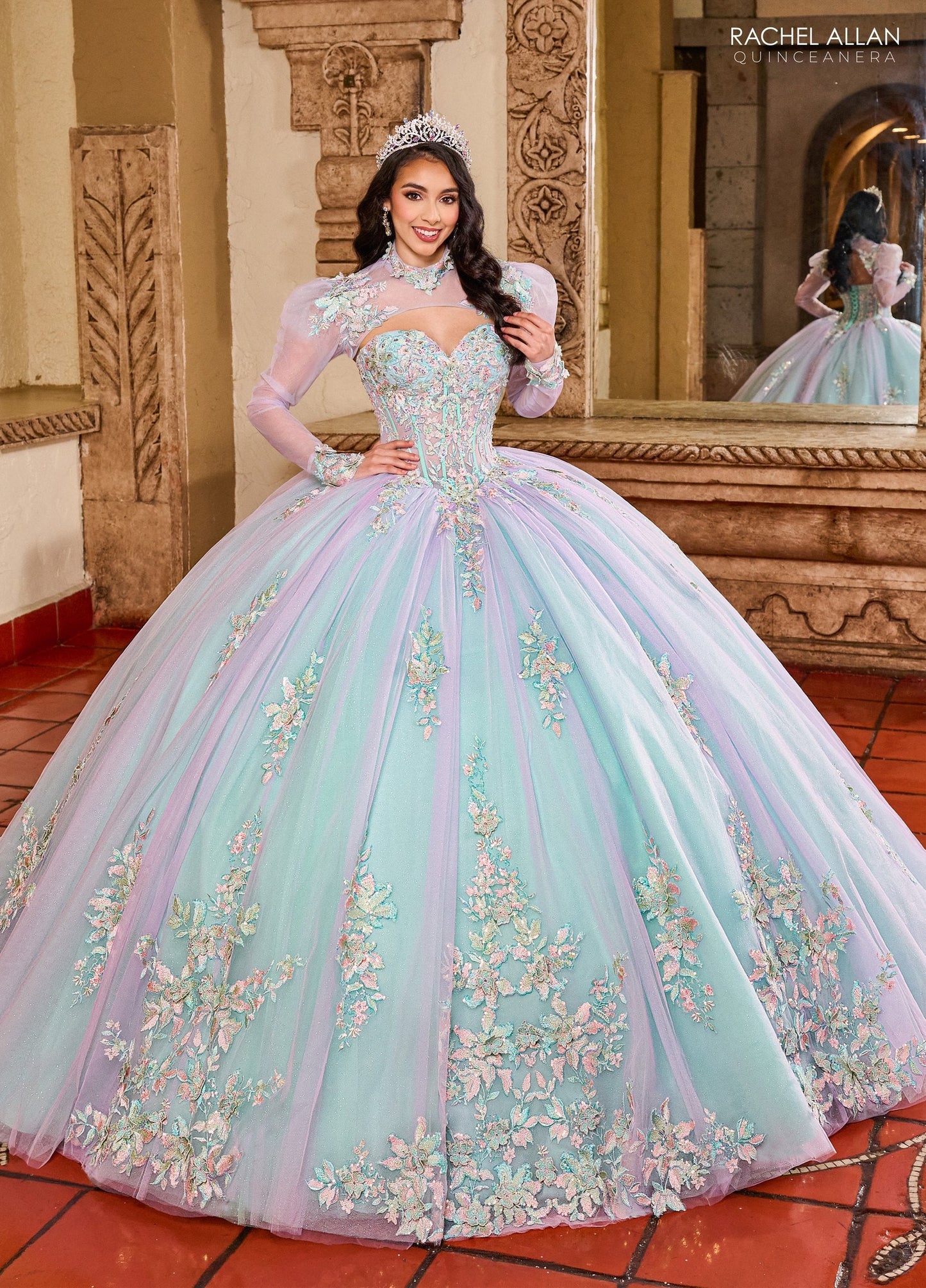 Rachel Allan RQ2200 Puff Sleeve Quinceanera Dress