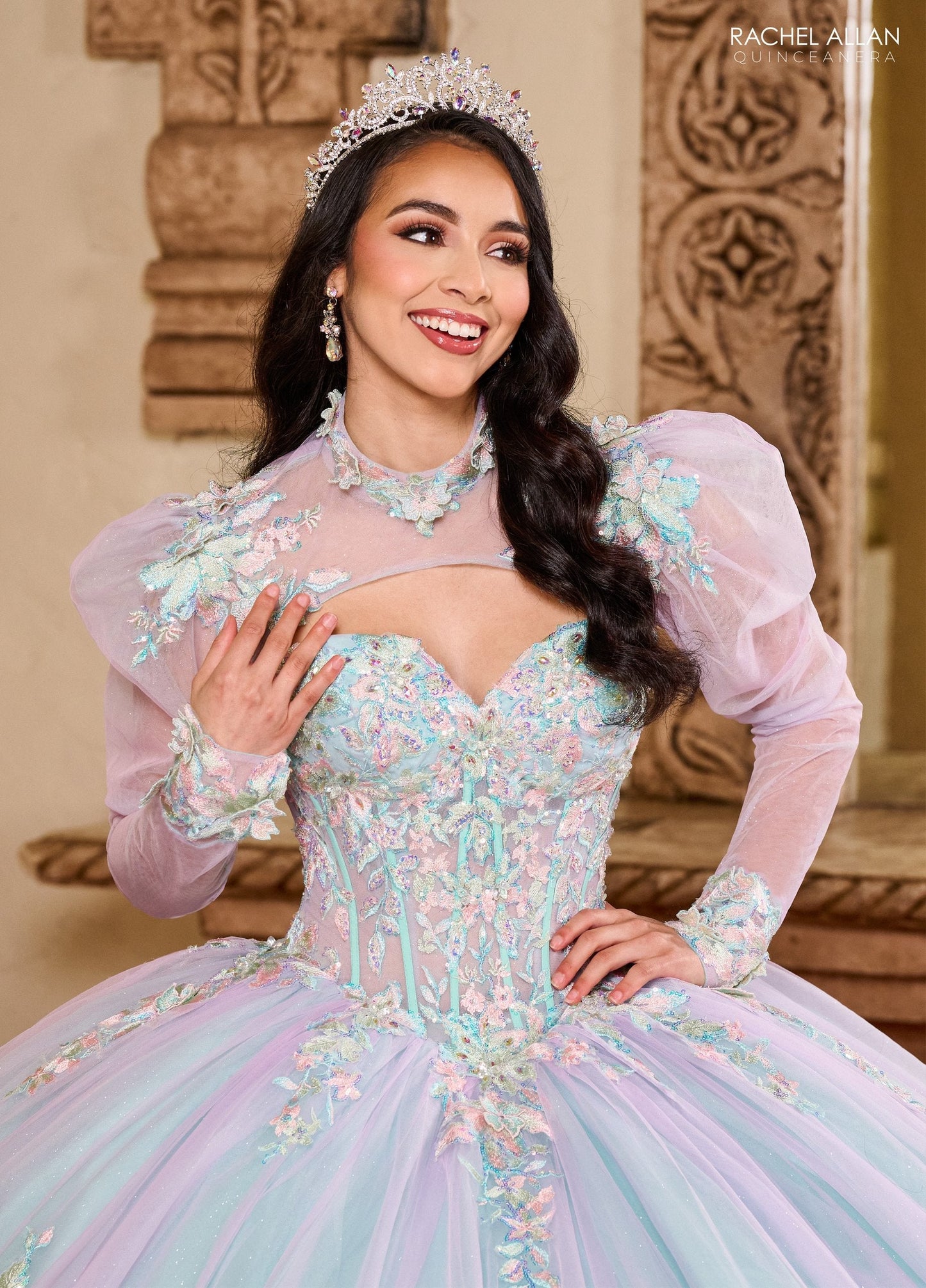 Rachel Allan RQ2200 Puff Sleeve Quinceanera Dress