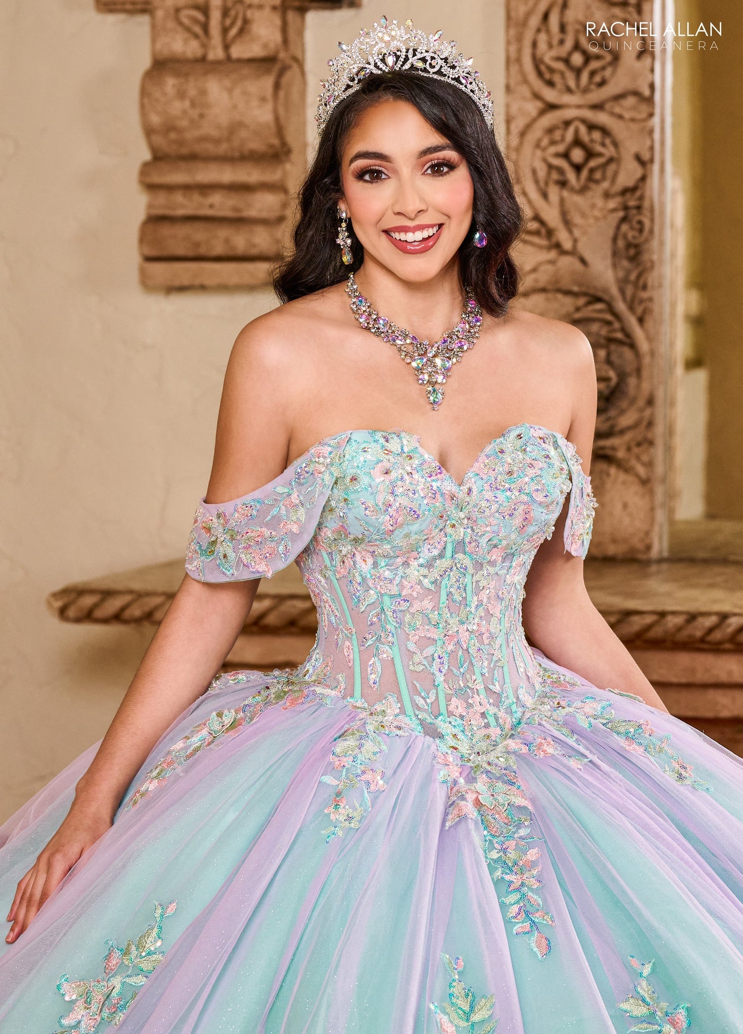 Rachel Allan RQ2200 Puff Sleeve Quinceanera Dress