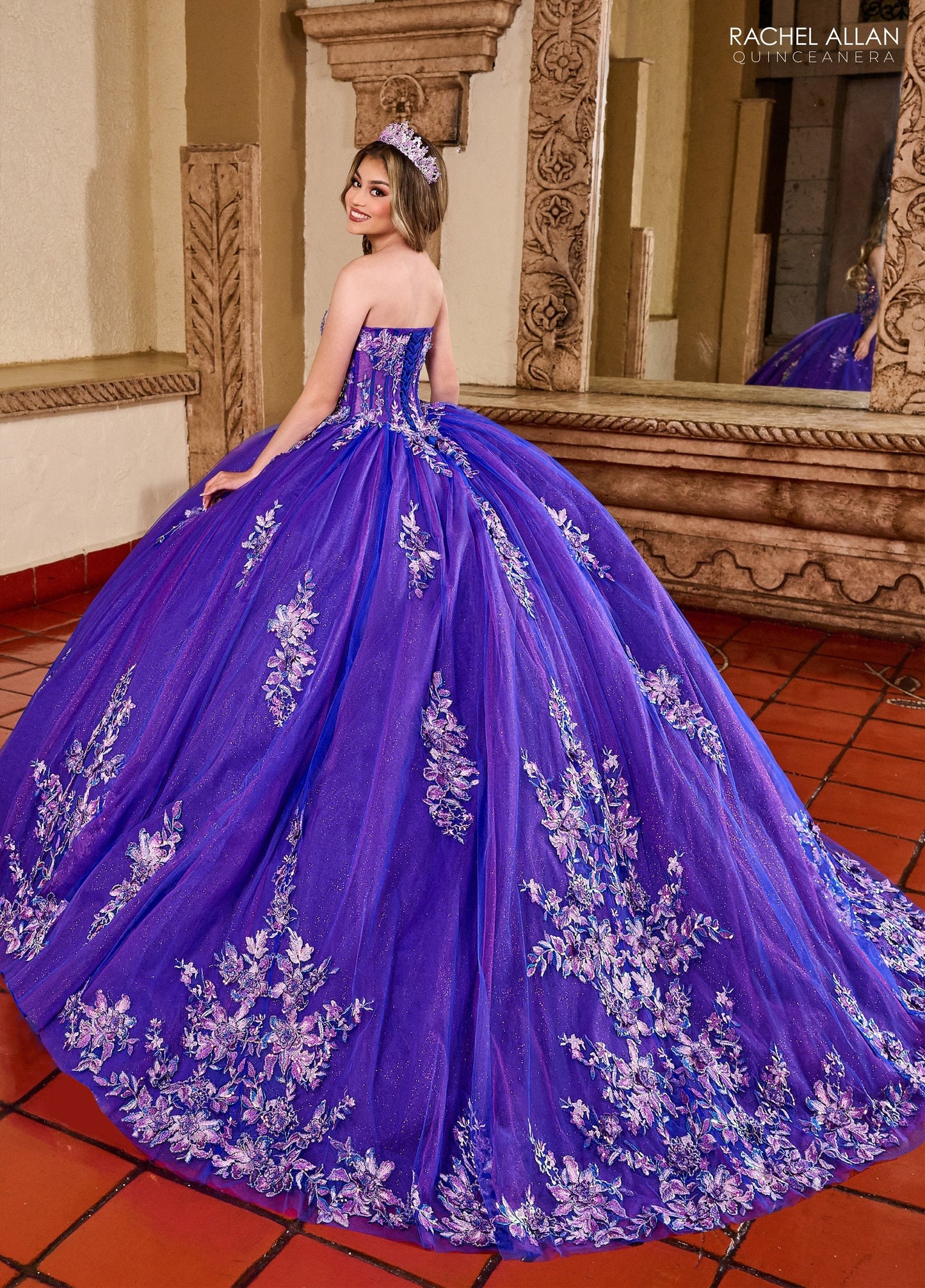 Rachel Allan RQ2200 Puff Sleeve Quinceanera Dress