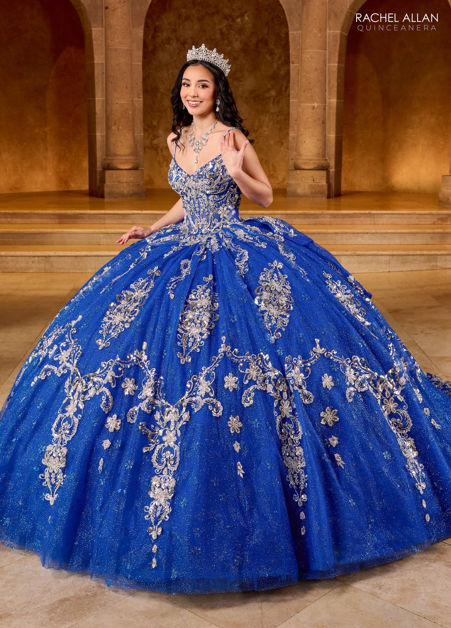Rachel Allan RQ2202 Sleeveless Corset Quinceanera Dress