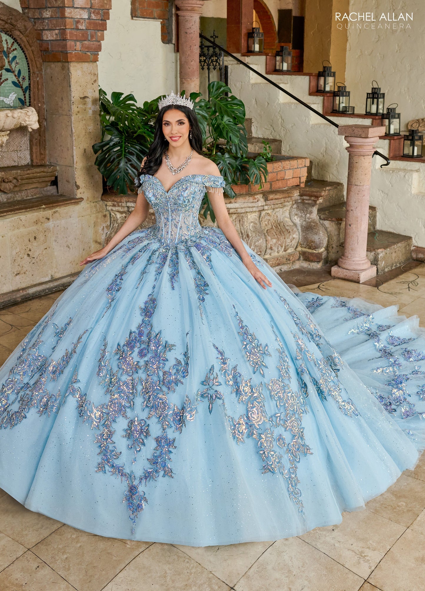 Rachel Allan RQ2205 Off Shoulder Quinceanera Dress