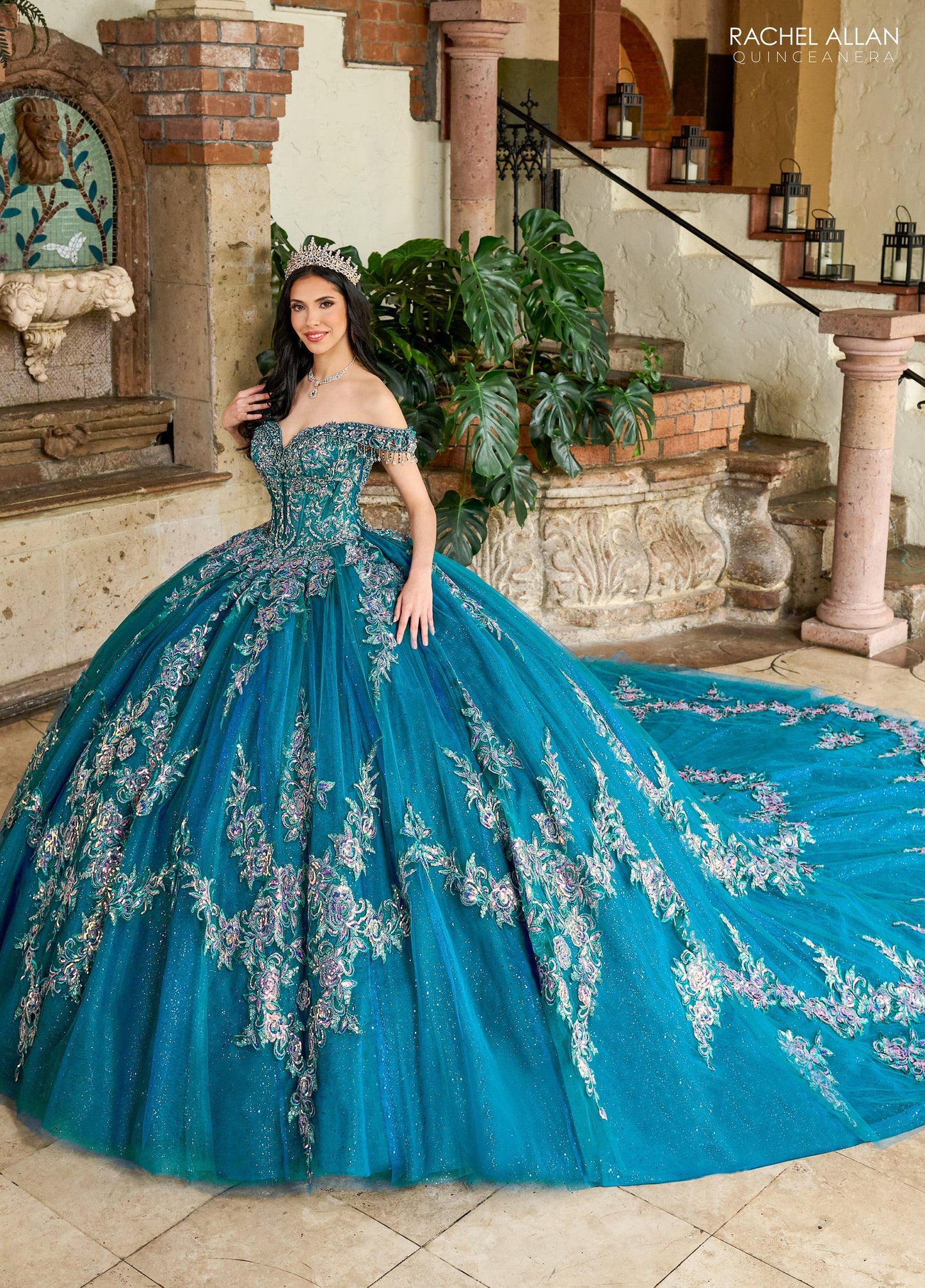 Rachel Allan RQ2205 Off Shoulder Quinceanera Dress