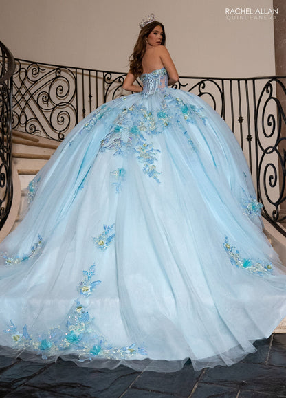 Rachel Allan RQ2216 Cape Sleeve Quinceanera Dress