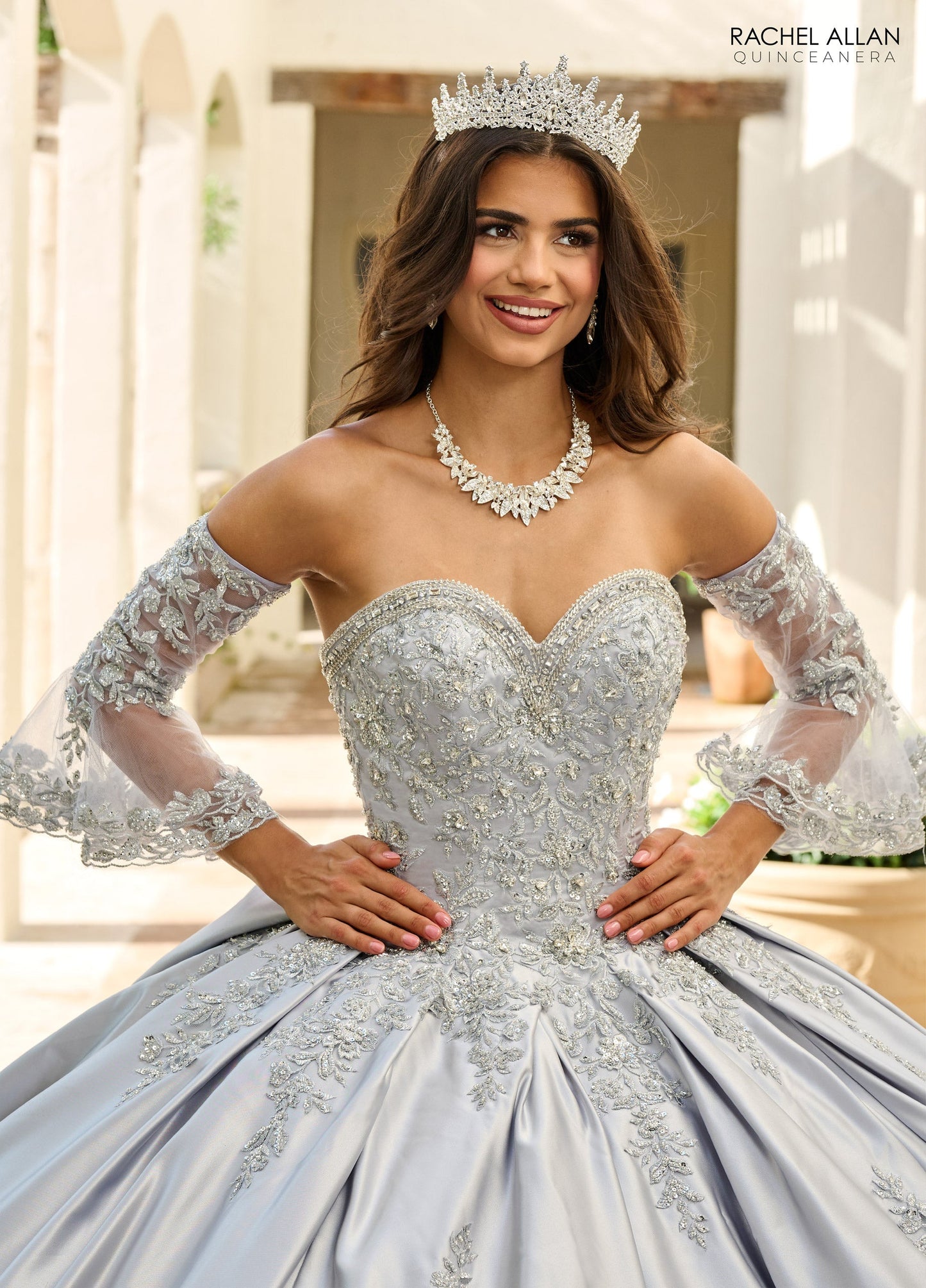 Rachel Allan RQ2217 Long Sleeve Quinceanera Dress