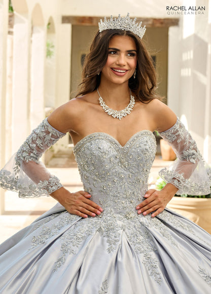 Rachel Allan RQ2217 Long Sleeve Quinceanera Dress