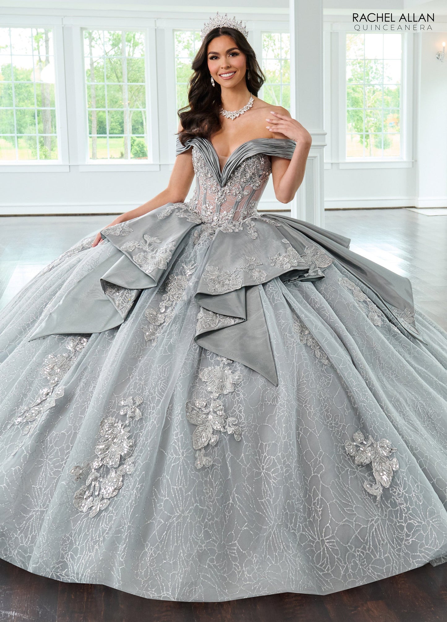 Rachel Allan RQ2222 Off Shoulder Quinceanera Dress