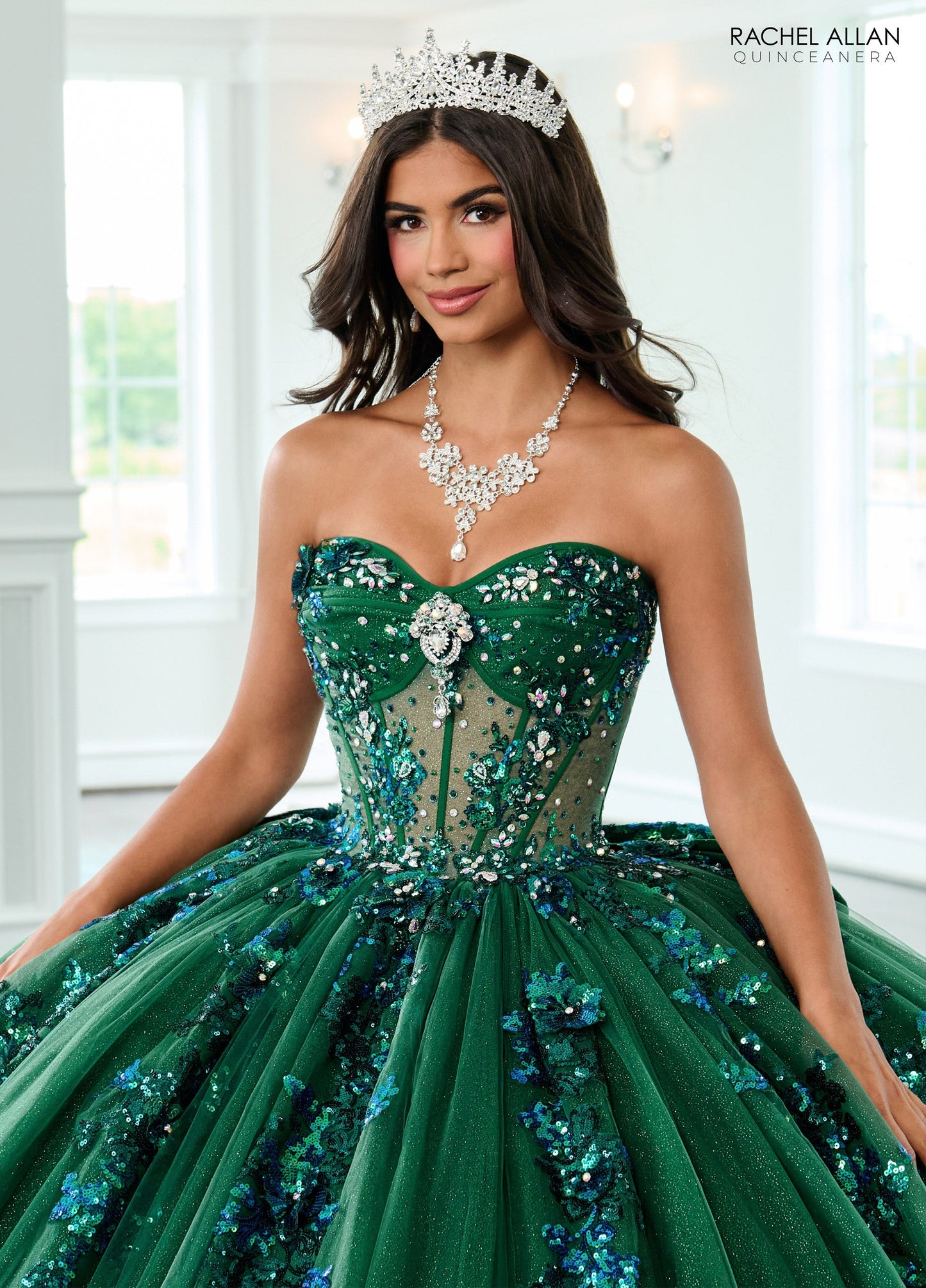 Rachel Allan RQ2224 Sheer Corset Quinceanera Dress