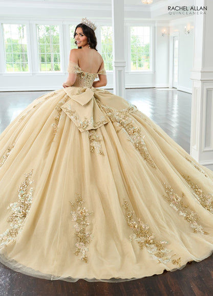 Rachel Allan RQ2224 Sheer Corset Quinceanera Dress