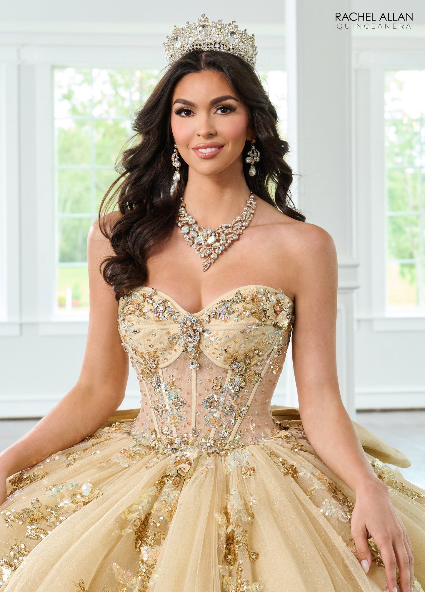 Rachel Allan RQ2224 Sheer Corset Quinceanera Dress