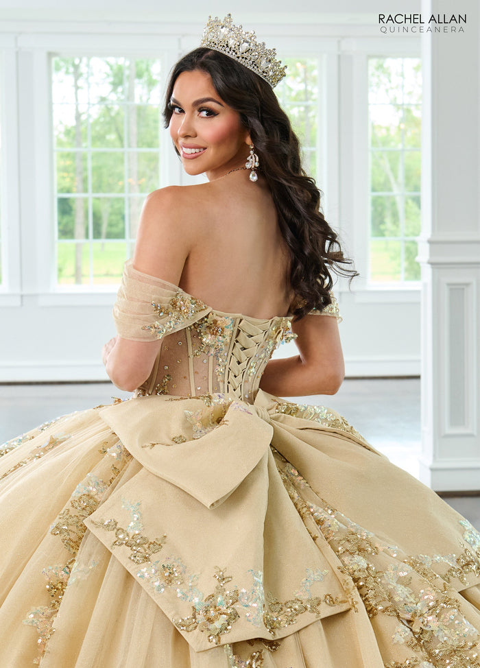 Rachel Allan RQ2224 Sheer Corset Quinceanera Dress