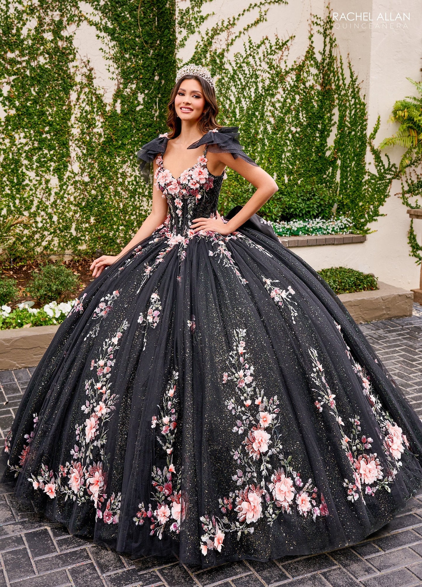 Rachel Allan RQ3132 Floral Sleeveless Quinceanera Dress