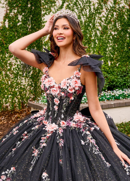 Rachel Allan RQ3132 Floral Sleeveless Quinceanera Dress