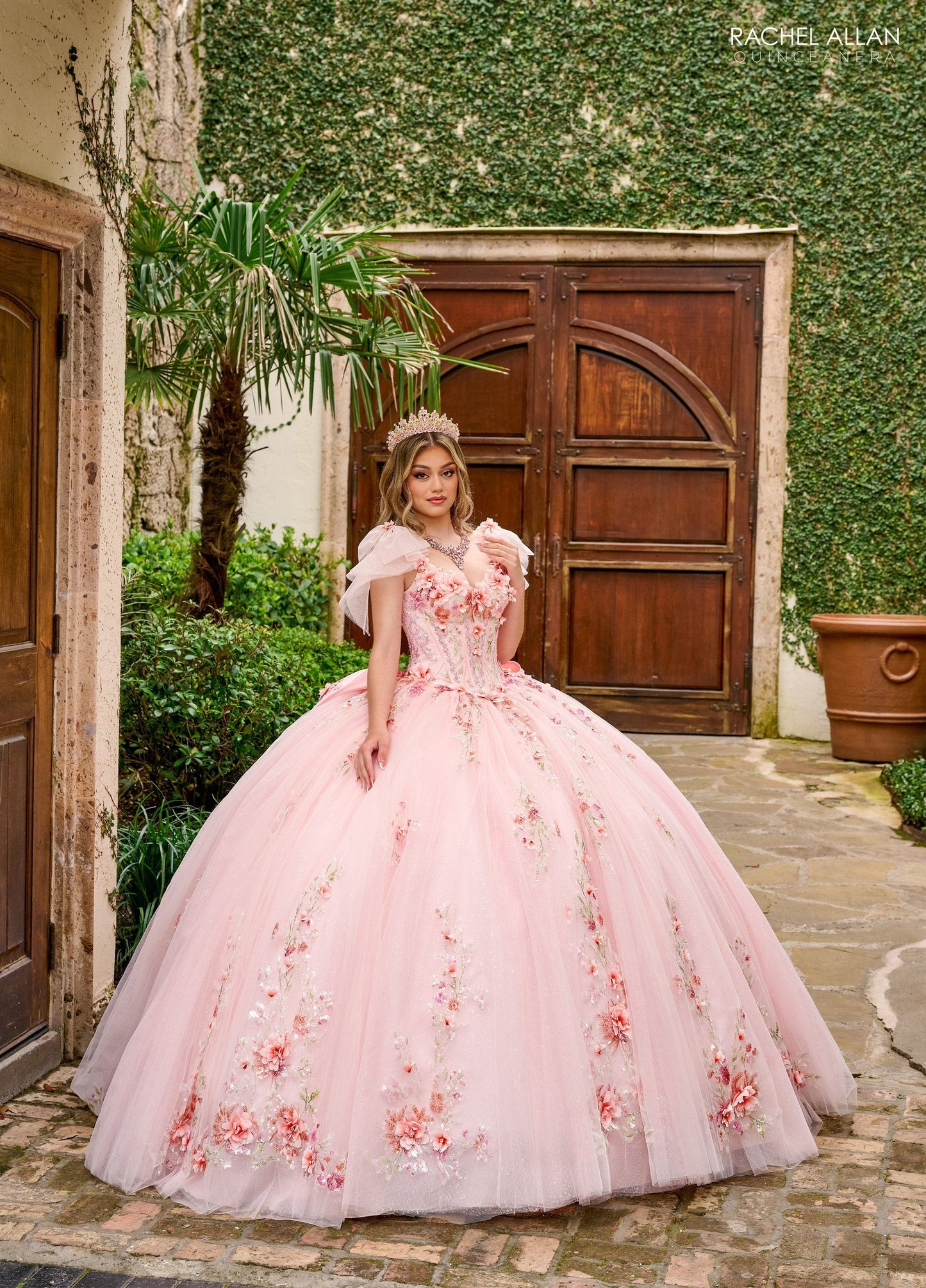 Rachel Allan RQ3132 Floral Sleeveless Quinceanera Dress