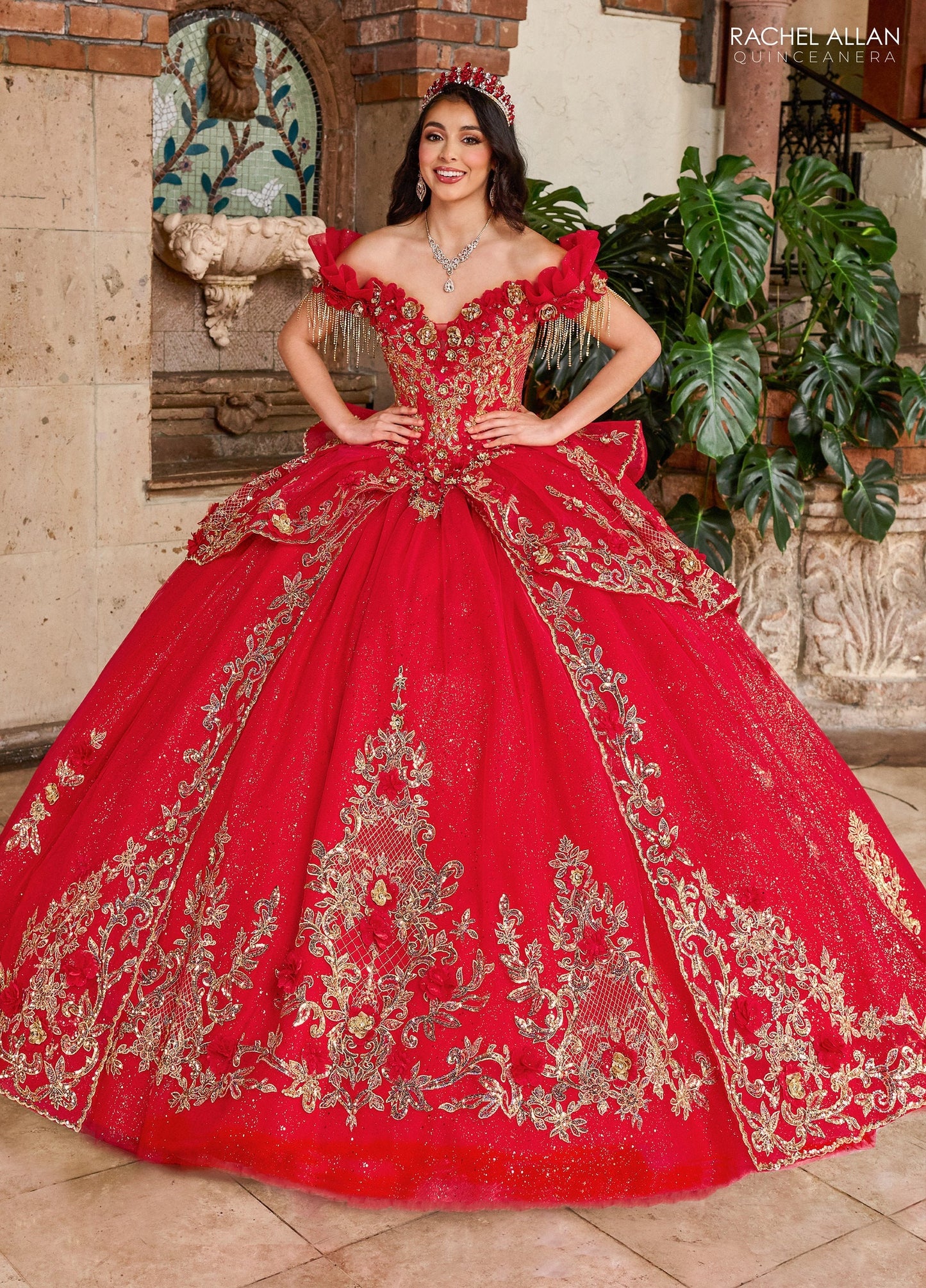Rachel Allan RQ3137 Off Shoulder Quinceanera Dress