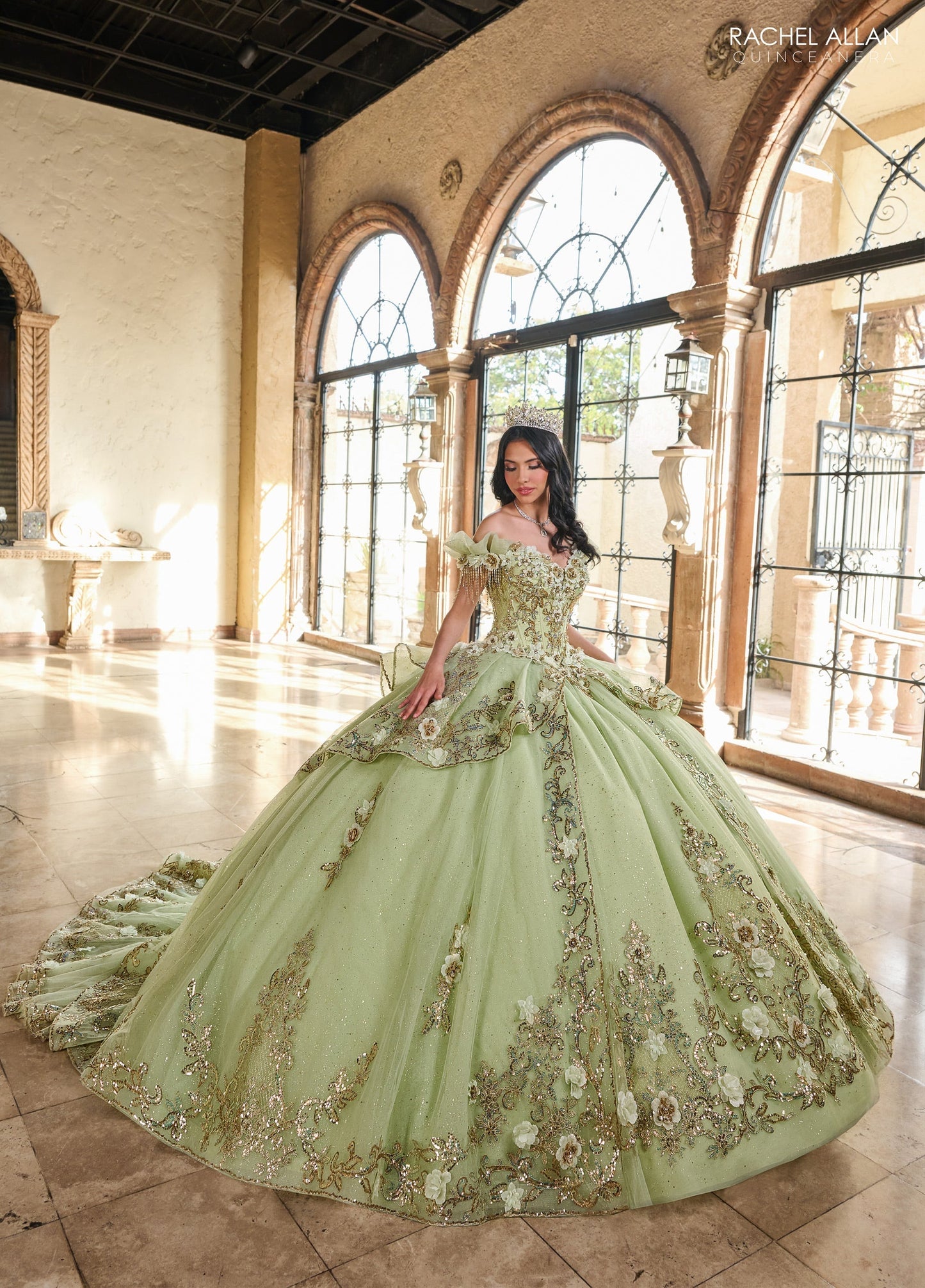 Rachel Allan RQ3137 Off Shoulder Quinceanera Dress
