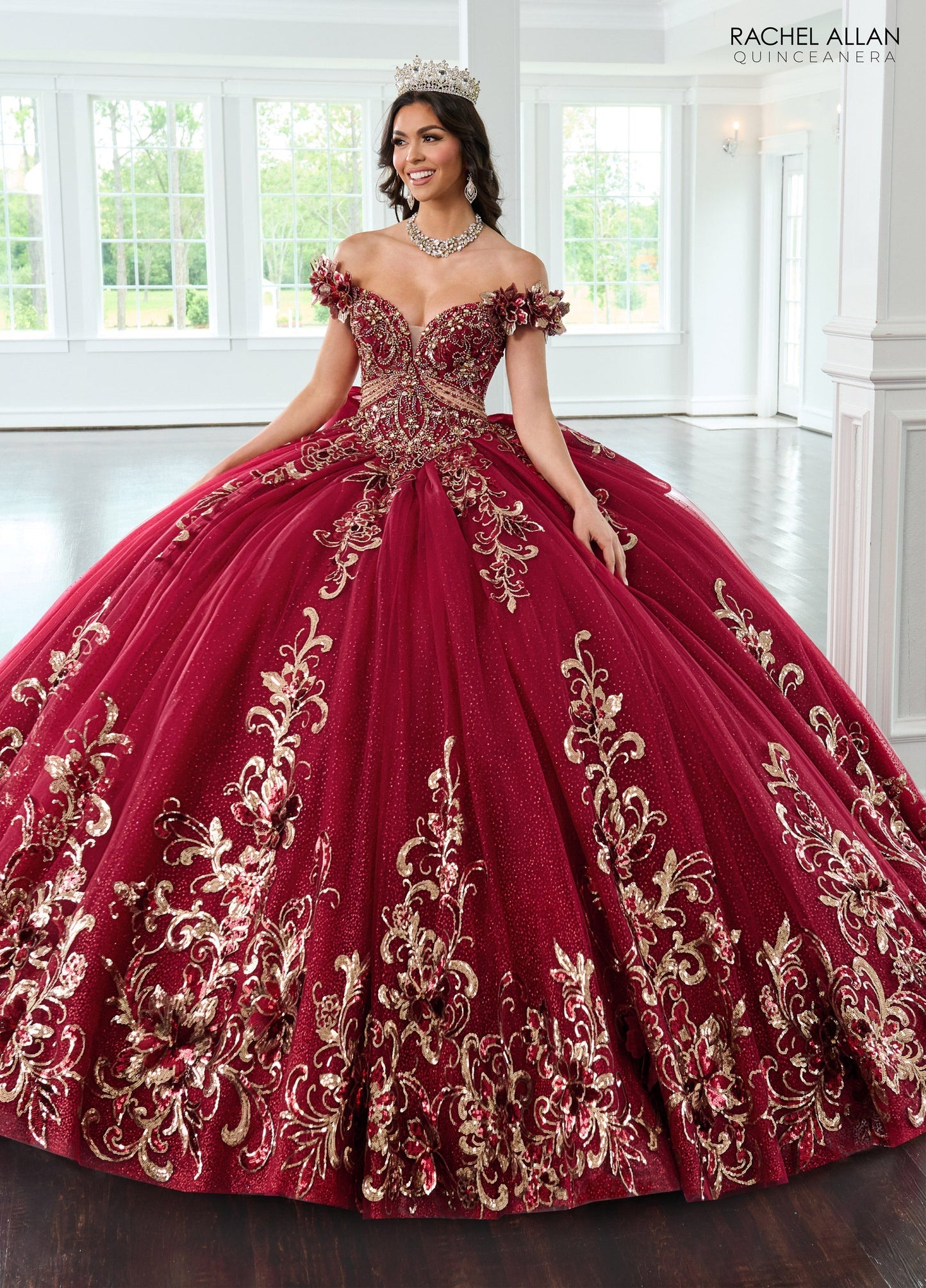 Rachel Allan RQ3145 Off Shoulder Quinceanera Dress