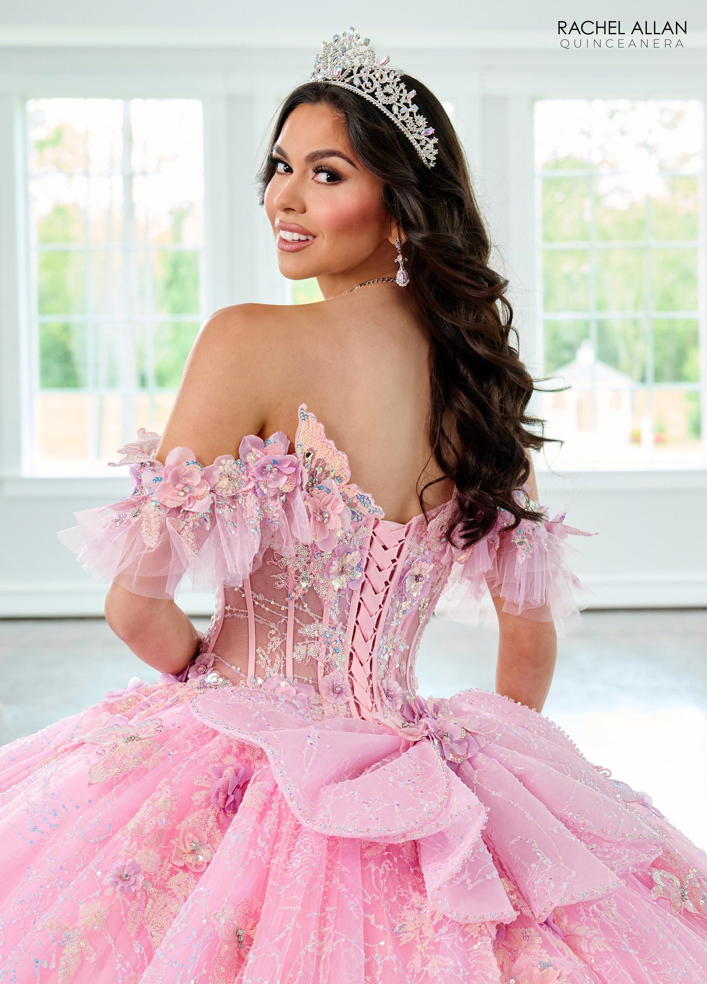 Rachel Allan RQ3149 3D Butterflies Quinceanera Dress
