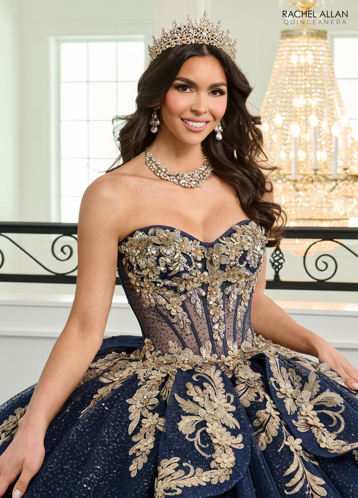 Rachel Allan RQ3153 Puff Sleeve Quinceanera Dress