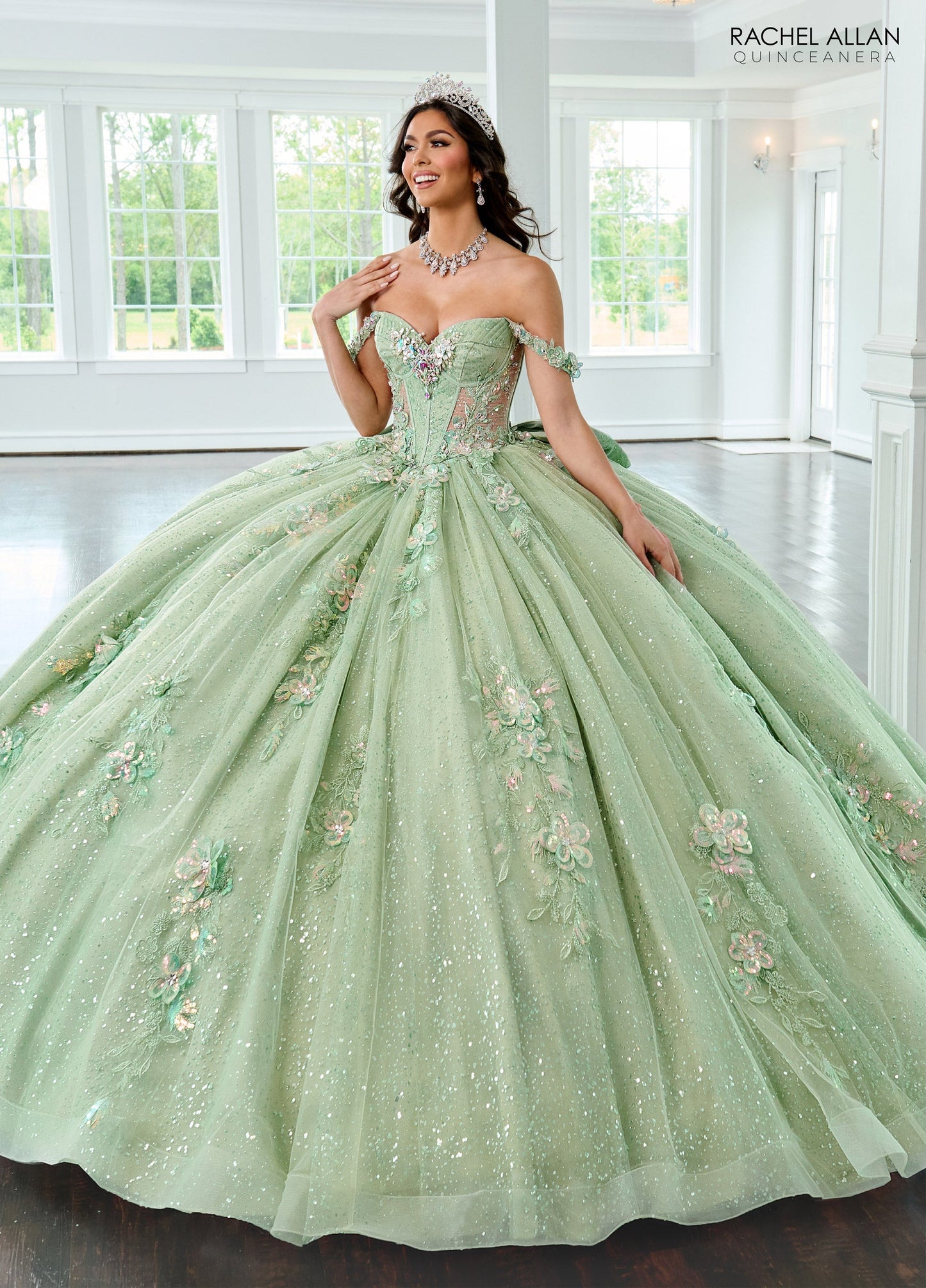 Rachel Allan RQ3154 Off Shoulder Quinceanera Dress