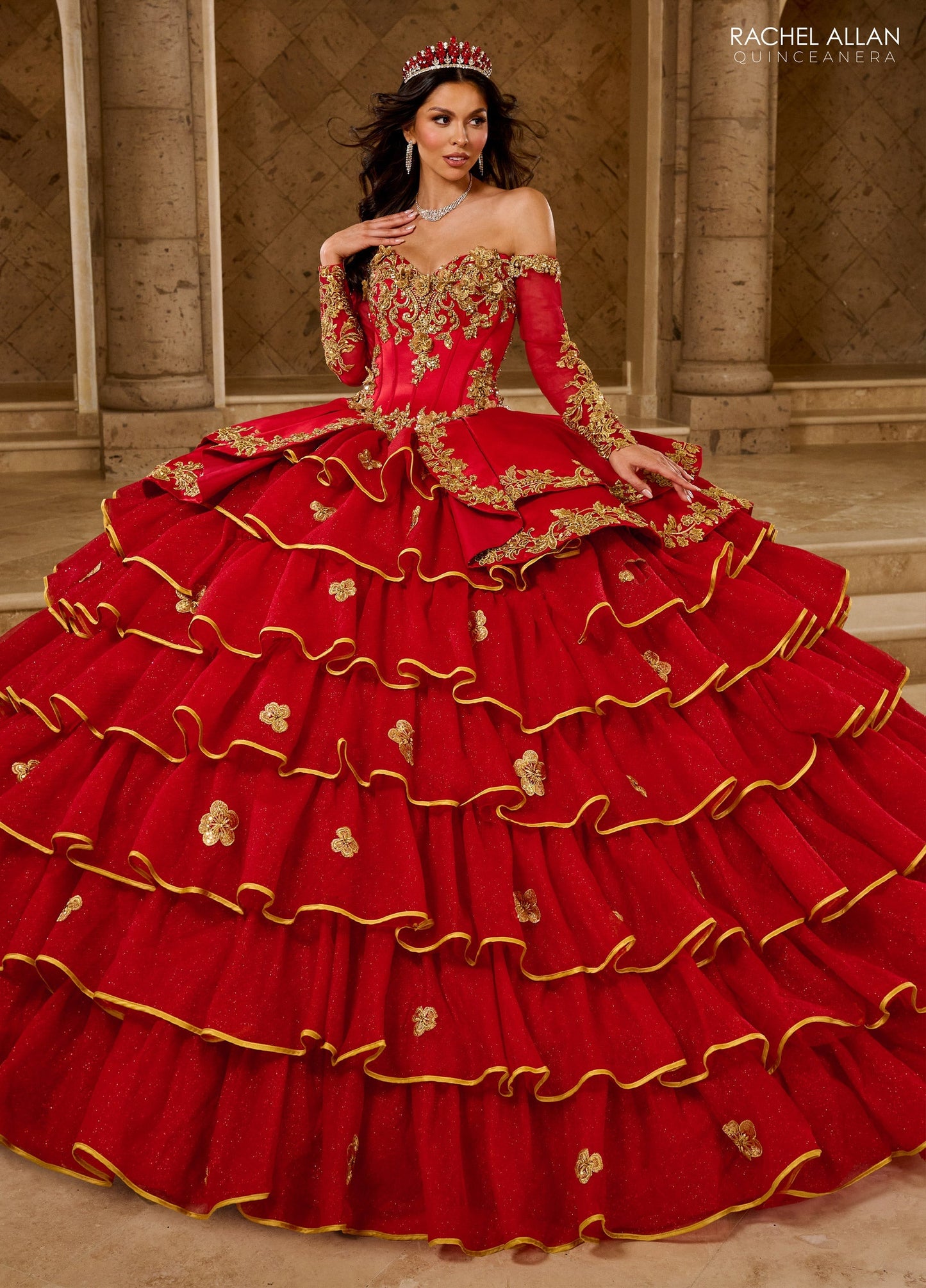 Rachel Allan RQ5012 Ruffled Charro Quinceanera Dress