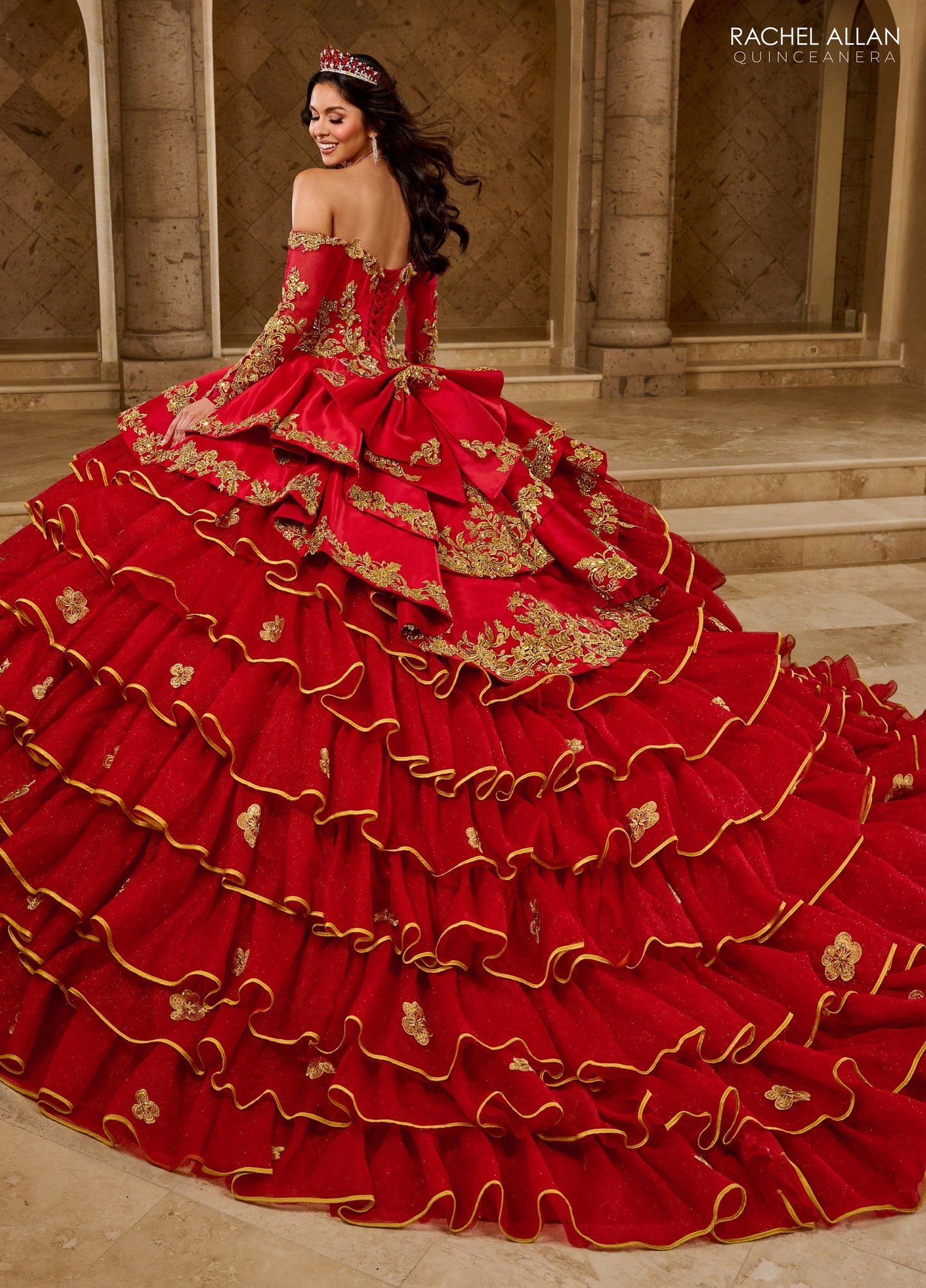 Rachel Allan RQ5012 Ruffled Charro Quinceanera Dress