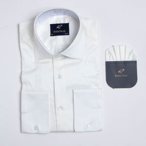 Rossi Man RS1 Ivory Shirt for Men ?? Classic Style