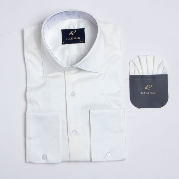 Rossi Man RS1 Ivory Shirt for Men ?? Classic Style